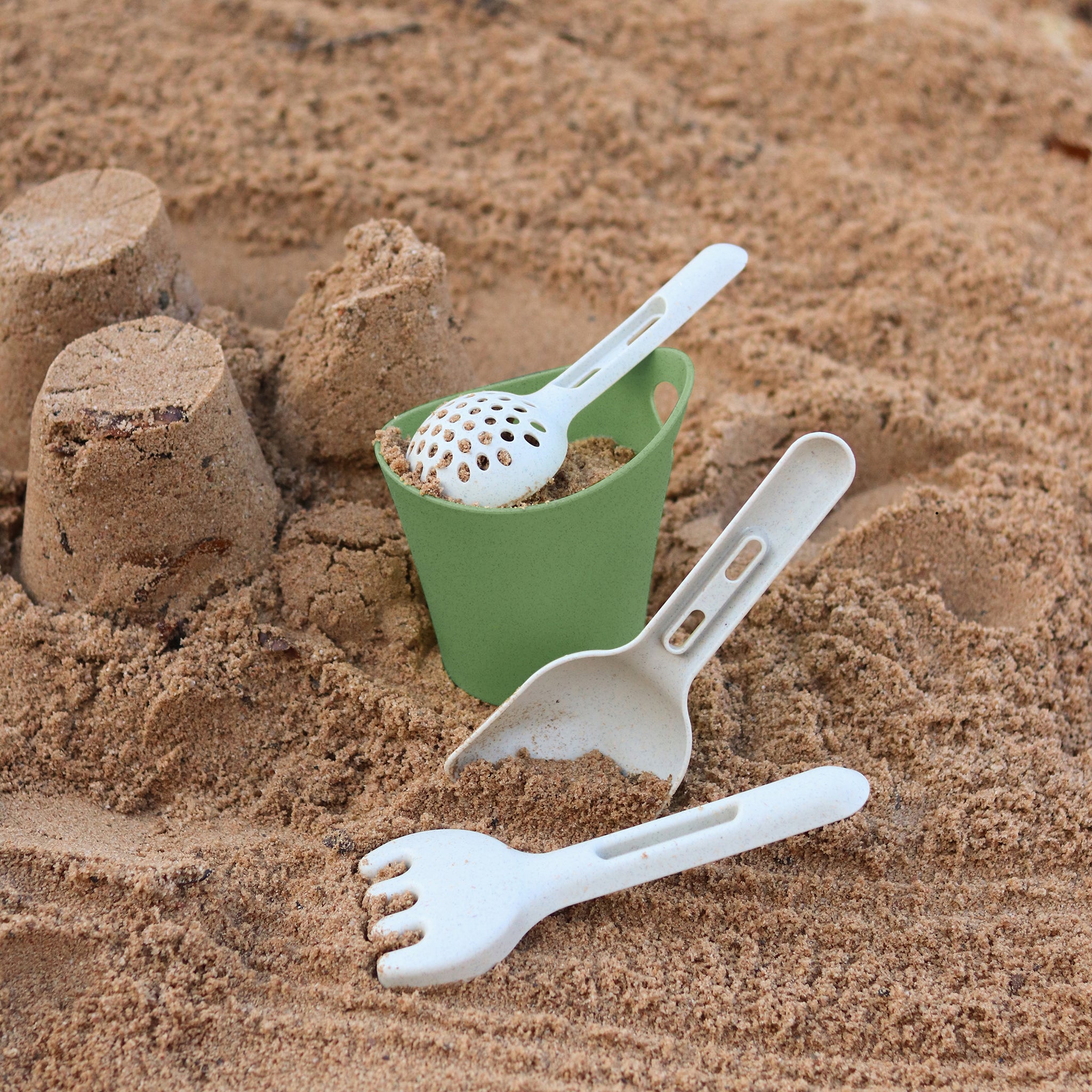 KLIKK SAND READY BEACH Sandwerkzeug Set 3-teilig+Utensilo